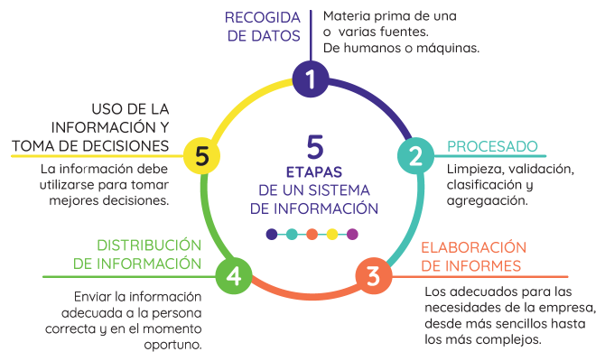 5 etapas sistema de información